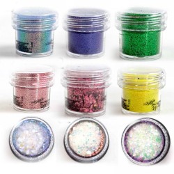 Diverse soorten nagelglitters en flakes 2 gram Diverse soorten nagelglitters en flakes 2 gram