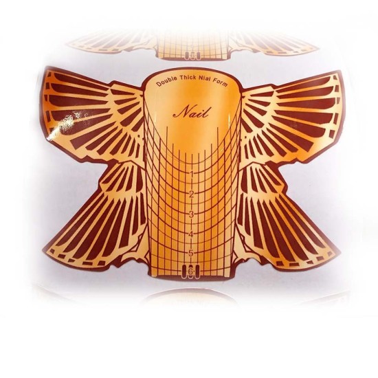 Nagelsjablonen Goud-Bruin Vlinder 500st Nagelsjablonen Goud-Bruin Vlinder 500st