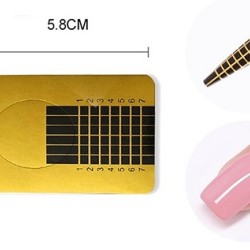 Nagelsjablonen Recht Gel Acryl Goud  500st