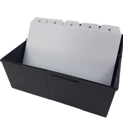 Kaartenbak breed - A5 - Zwart Kaartenbak breed - A5 - Zwart