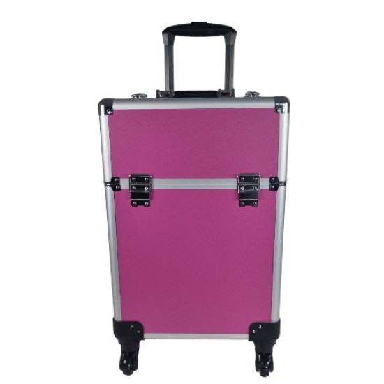 Beautykoffer - Beauty Trolley - Beautycase - Nagel Trolley - HA36: Roze