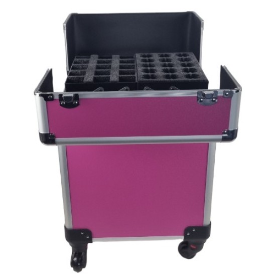 Beautykoffer - Beauty Trolley - Beautycase - Nagel Trolley - HA36: Roze