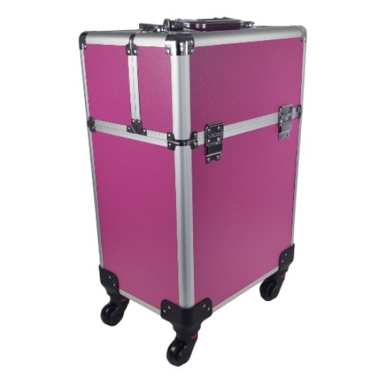 Beautykoffer - Beauty Trolley - Beautycase - Nagel Trolley - HA36: Roze