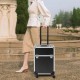 Beautykoffer - Beauty Trolley - Beautycase - Nagel Trolley - HA36: Zwart-Zilver