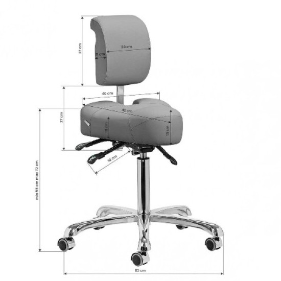 Tabouret Ergonomisch - Ergonomische Zadelkruk - Kleur: Grijs Tabouret Ergonomisch - Ergonomische Zadelkruk - Kleur: Grijs