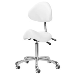 ﻿Tabouret de Luxe - Zadelzit de Luxe - Kleur: Wit