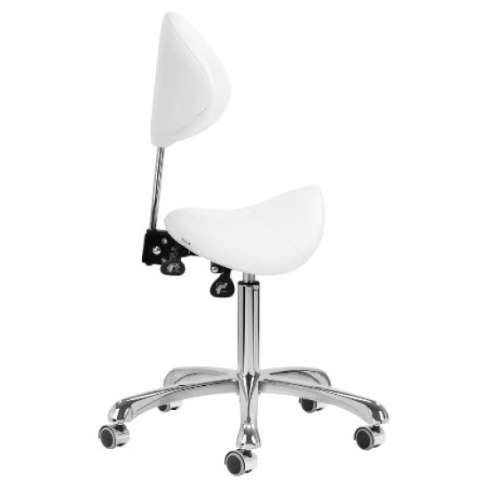 ﻿Tabouret de Luxe - Zadelzit de Luxe - Kleur: Wit