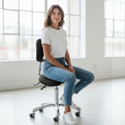 Tabouret de Luxe - Zadelzit de Luxe - Kleur: Zwart