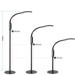 Dimbare Led Vloerlamp - Zwart Dimbare Led Vloerlamp - Zwart