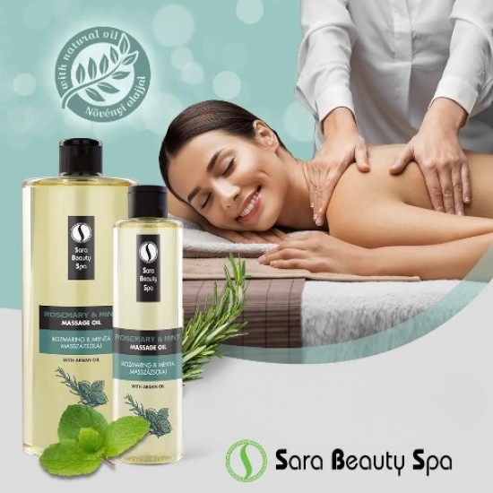 Sara Beauty Spa Massage Olie - ROZEMARIJN-MUNT 1000 ML