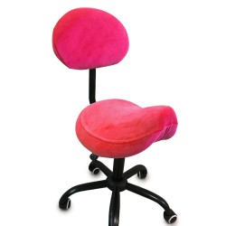 Velours zadelzit met rugleuning Velours zadelzit met rugleuning