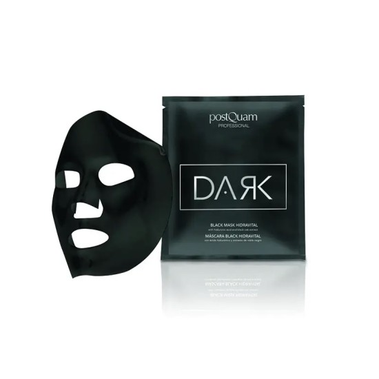 Vegan Detox Zwarte Vlies Masker Hydrovitaal - Vegan Detox Black Facial Mask - PostQuam - 1st