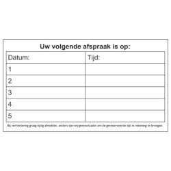 Afsprakenkaartjes Nr. 1 Afsprakenkaartjes Nr. 1
