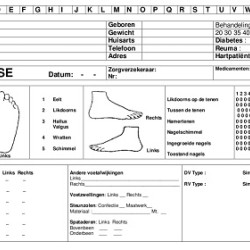 50 stuks Analysekaarten Pedicure 50 stuks Analysekaarten Pedicure
