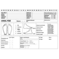 50 stuks Analysekaarten Pedicure 50 stuks Analysekaarten Pedicure