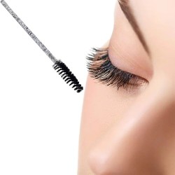 Lash brushes - Mascara en wenkbrauw borsteltjes 50st - Kleur Zwart Glitter Lash brushes - Mascara en wenkbrauw borsteltjes 50st - Kleur Zwart Glitter