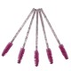 Lash brushes - Mascara en wenkbrauw borsteltjes 50st - Kleur Donker Roze Glitter