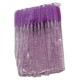 Lash brushes - Mascara en wenkbrauw borsteltjes 50st - Kleur Paars Glitter