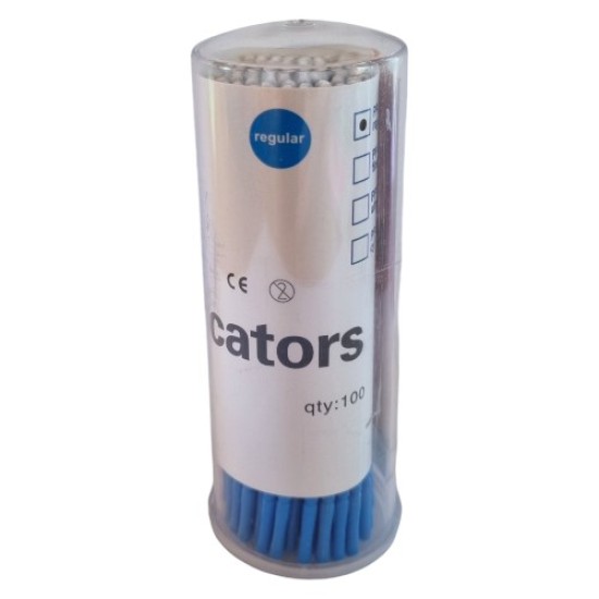 Micro Applicators - Wimper borsteltjes - Wimper Extentions Borsteltjes in koker 100st - Blauw