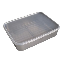 RVS Instrumentendoos met ronde hoeken - rooster en deksel - Groot RVS Instrumentendoos met ronde hoeken - rooster en deksel - Groot