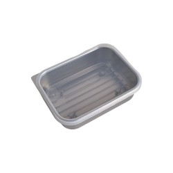 RVS Instrumentendoos met ronde hoeken - rooster en deksel - Klein RVS Instrumentendoos met ronde hoeken - rooster en deksel - Klein