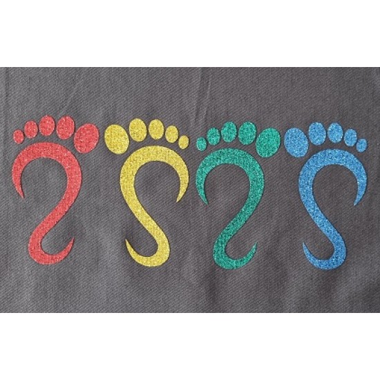 T-shirt met opdruk Multi Color Feet Nr. 09