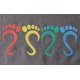 T-shirt met opdruk Multi Color Feet Nr. 09