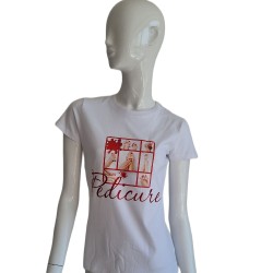 T-shirt met afbeelding Red Feet Pedicure Nr. 06 T-shirt met afbeelding Red Feet Pedicure Nr. 06