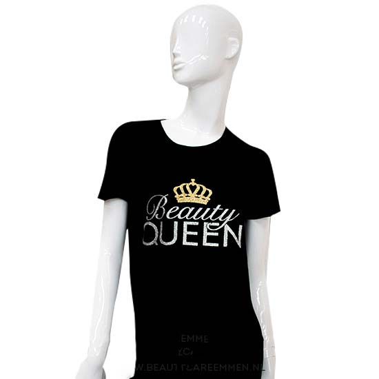 T-shirt met opdruk Beauty Queen Nr. 02