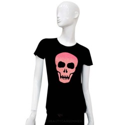 Zwart T-shirt Skull roze Zwart T-shirt Skull roze
