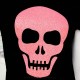 Zwart T-shirt Skull roze