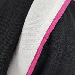 Tuniek Fleur: Zwart met wit en licht roze bies Tuniek Fleur: Zwart met wit en licht roze bies