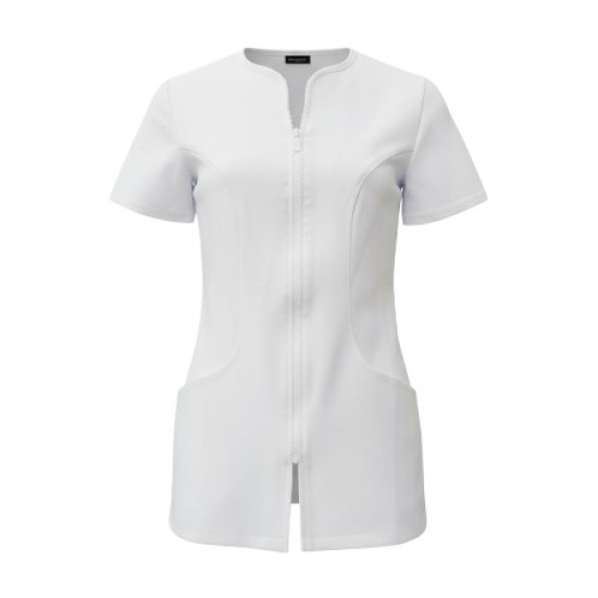 Tuniek Demi: Wit met diamant rits