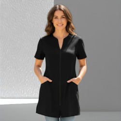 Tuniek Demi: Zwart met diamant rits