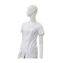 Tuniek Demi: Wit met diamant rits Tuniek Demi: Wit met diamant rits