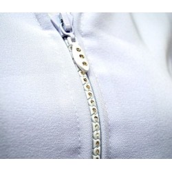 Tuniek Demi: Wit met diamant rits Tuniek Demi: Wit met diamant rits