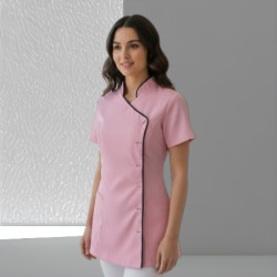 Tuniek Romy: Licht-Roze met zwarte bies