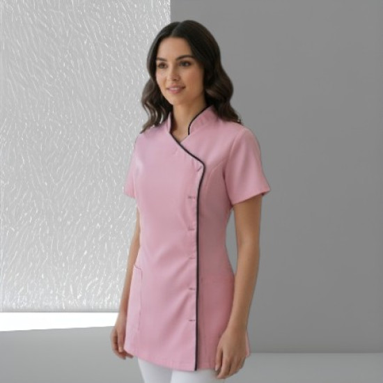 Tuniek Romy: Licht-Roze met zwarte bies