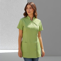Tuniek Romy: Lime groen met zwarte bies