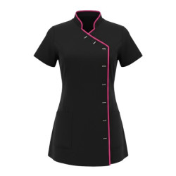 Tuniek Romy: Zwart met roze bies