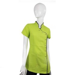 Tuniek Romy: Lime groen met zwarte bies Tuniek Romy: Lime groen met zwarte bies