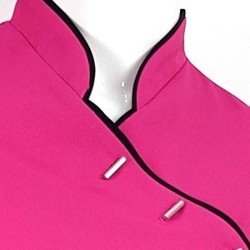 Tuniek Romy: Roze met zwarte bies Tuniek Romy: Roze met zwarte bies