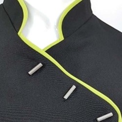 Tuniek Romy: Zwart met lime groene bies Tuniek Romy: Zwart met lime groene bies