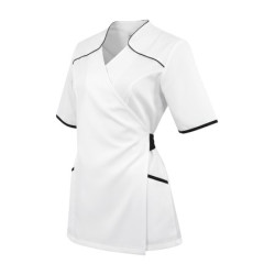 Wikkeltuniek Wendy (Polyester) -  Wit met zwarte rand