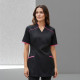 Wikkeltuniek Wendy (Polyester) - Zwart met roze rand Wikkeltuniek Wendy (Polyester) - Zwart met roze rand