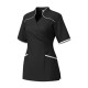 Wikkeltuniek Wendy (Polyester) - Zwart met witte rand