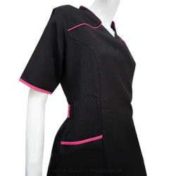 Wikkeltuniek Wendy: Zwart met roze rand Wikkeltuniek Wendy: Zwart met roze rand