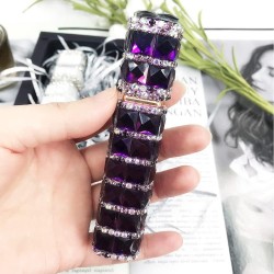 Hervulbare Parfum Verstuiver Fles met strass 12ml - Kleur: Paars Hervulbare Parfum Verstuiver Fles met strass 12ml - Kleur: Paars