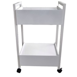 Rolwerktafel met 2 lades - Wit Rolwerktafel met 2 lades - Wit