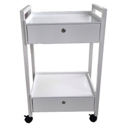 Rolwerktafel met 2 lades - Wit Rolwerktafel met 2 lades - Wit